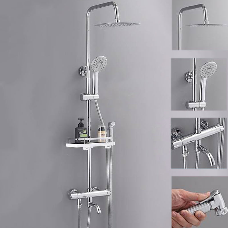 Shower System Rain Handheld Shower Head Wall mounted Adjustable Water Flow Shower System