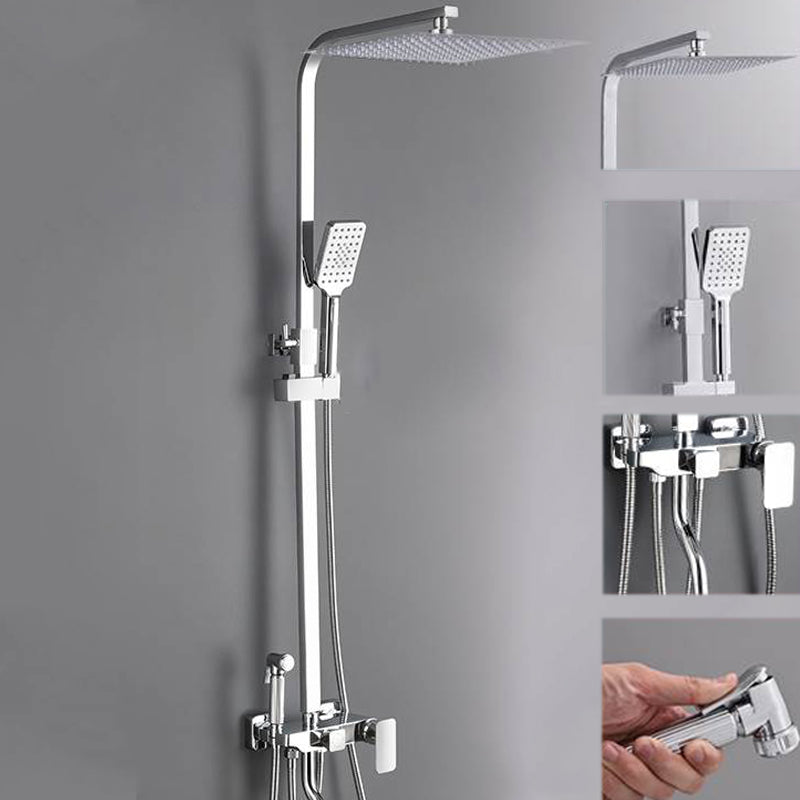 Shower System Rain Handheld Shower Head Wall mounted Adjustable Water Flow Shower System