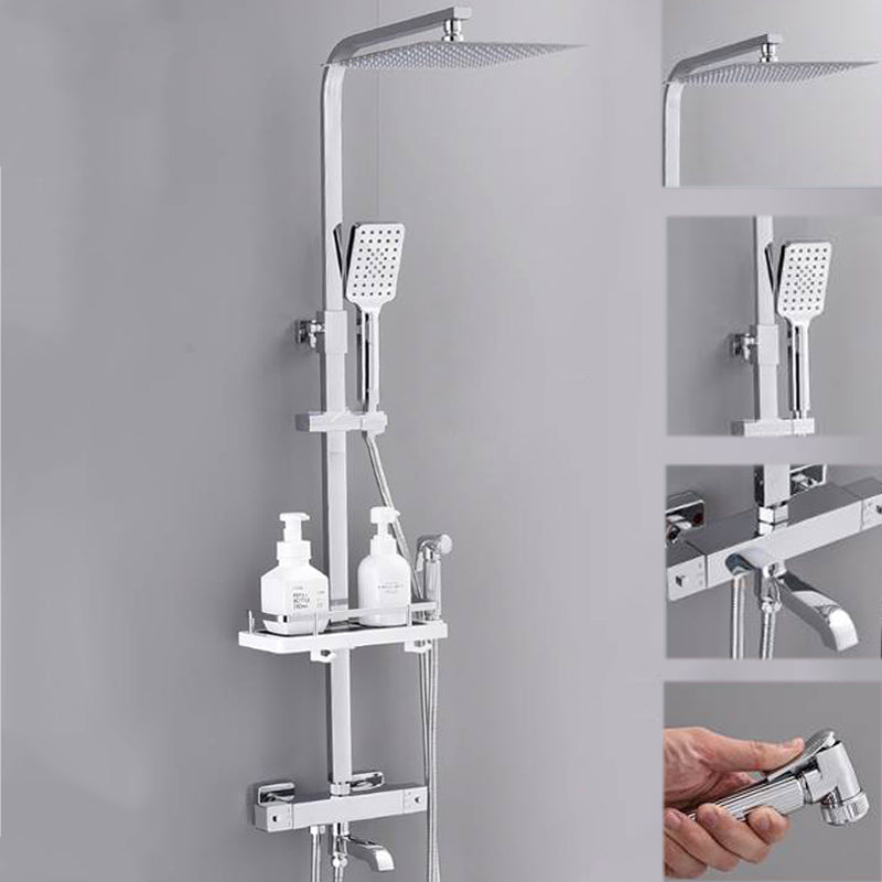 Shower System Rain Handheld Shower Head Wall mounted Adjustable Water Flow Shower System