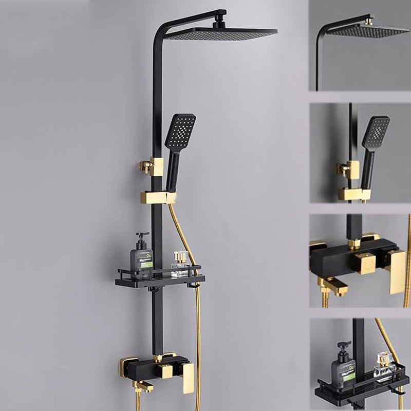 Shower System Rain Handheld Shower Head Wall mounted Adjustable Water Flow Shower System