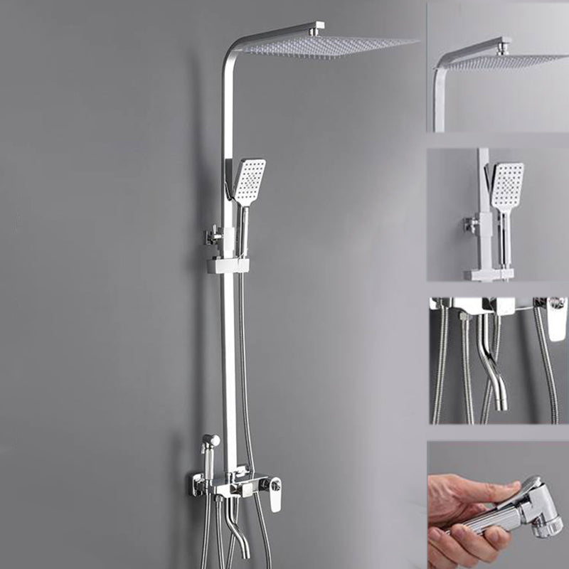 Shower System Rain Handheld Shower Head Wall mounted Adjustable Water Flow Shower System