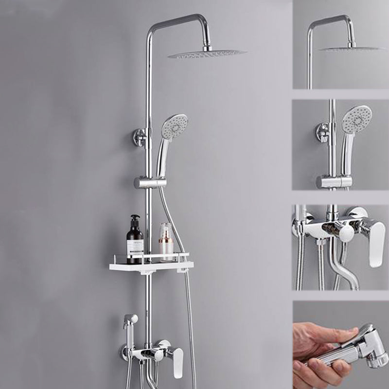 Shower System Rain Handheld Shower Head Wall mounted Adjustable Water Flow Shower System