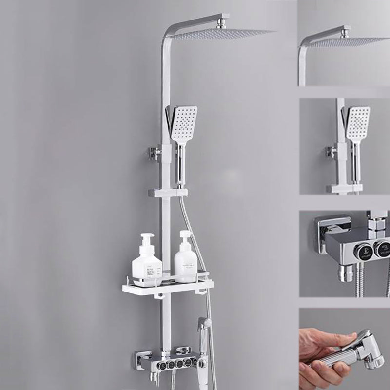 Shower System Rain Handheld Shower Head Wall mounted Adjustable Water Flow Shower System