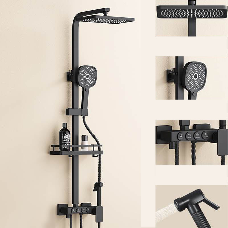 Shower System Rain Handheld Shower Head Wall mounted Adjustable Water Flow Shower System