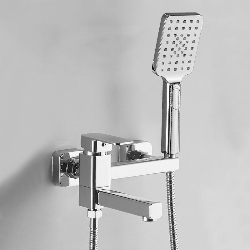 Lever Handle Shower Faucet Single Hand Shower with Shower Hose