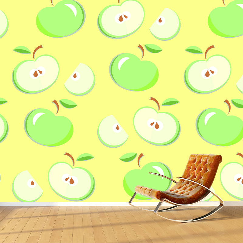 Fruit Illustration Mural Wallpaper Environment Friendly Living Room Wall Mural