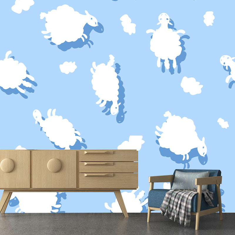 Cartoon Animals Wallpaper Environment Friendly Mildew Resistant Indoor Wall Mural