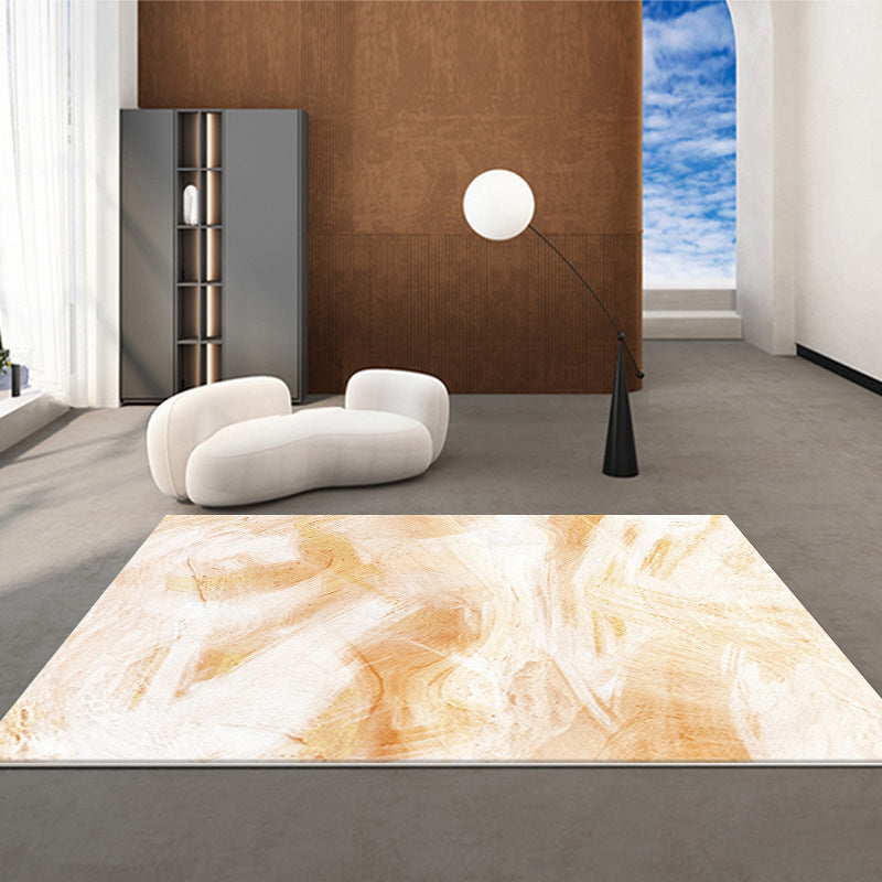 Green Modern Rug Polyester Graphic Area Rug Washable Rug for Living Room