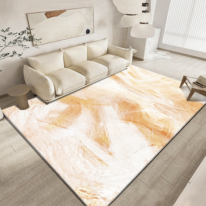 Green Modern Rug Polyester Graphic Area Rug Washable Rug for Living Room