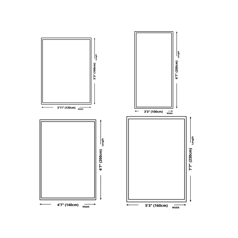 Green Modern Rug Polyester Graphic Area Rug Washable Rug for Living Room