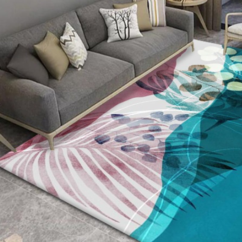 Nordic Purple Carpet Contrast Color Carpet Washable Carpet for Drawing Room