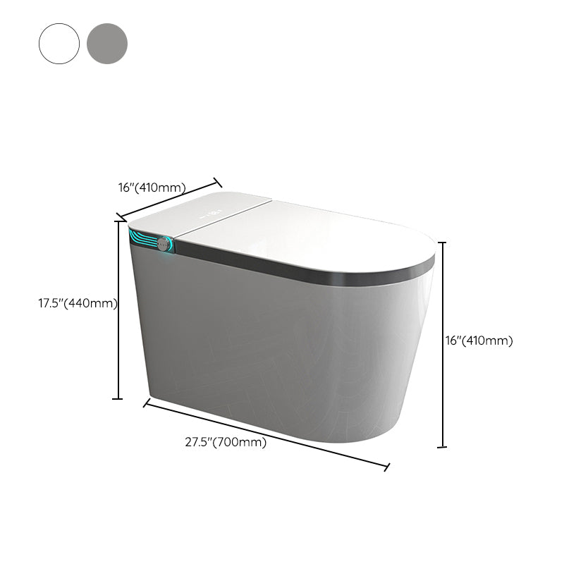 Modern Floor Mounted Flush Toilet Siphon Jet Toilet Bowl with Slow Close Seat for Washroom