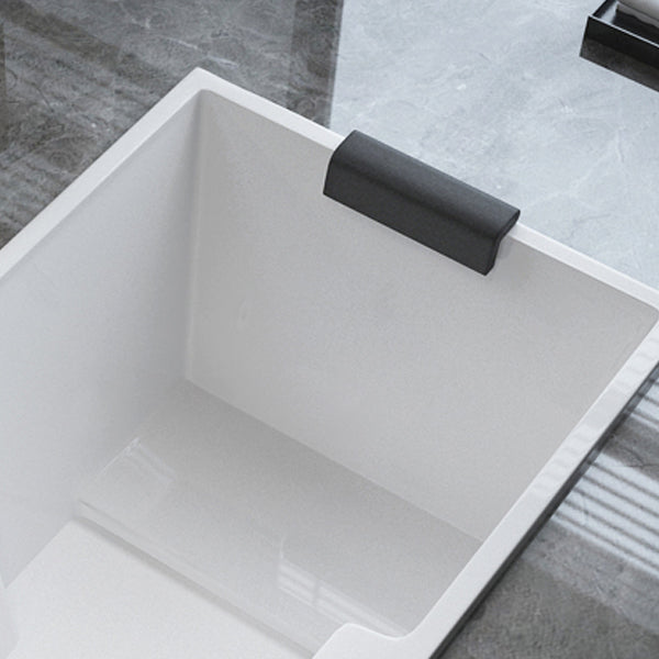 Modern Drop in Acrylic Bathtub Rectangular Soaking White Bath