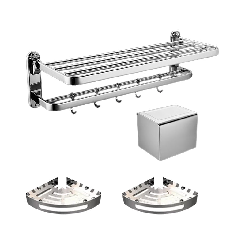 Modern Bath Hardware Set Stainless Steel Bath Shelf Paper Holder Bathroom Accessory Kit