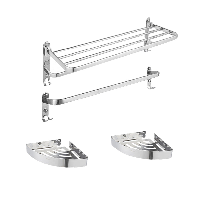 Modern Bath Hardware Set Stainless Steel Bath Shelf Paper Holder Bathroom Accessory Kit