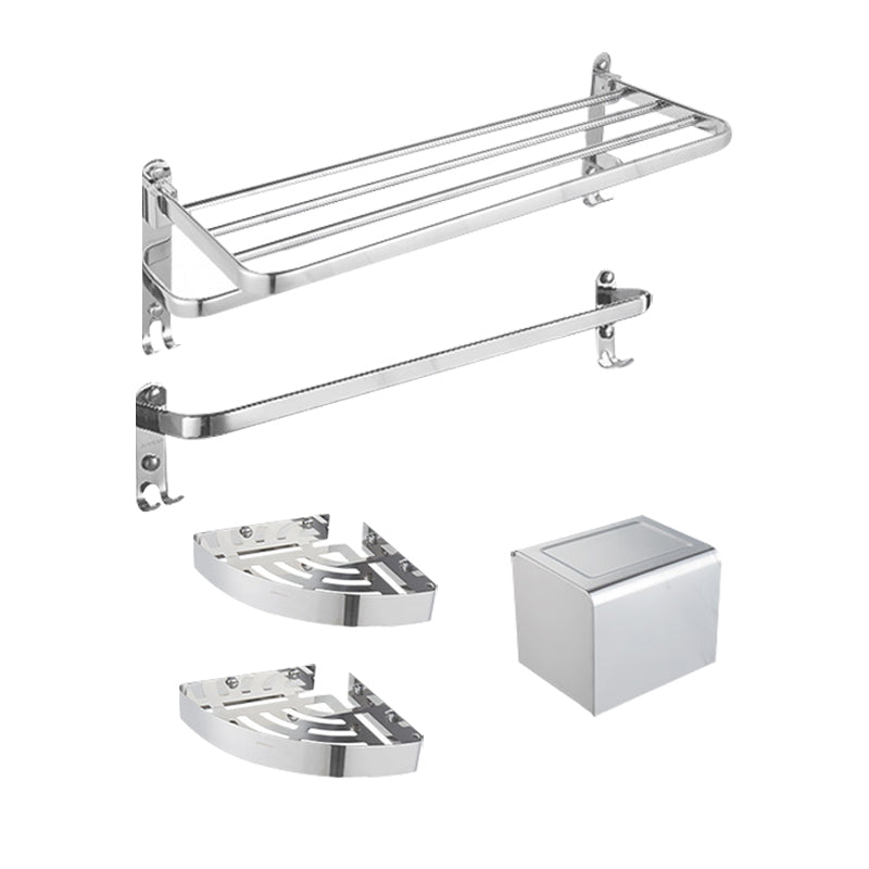 Modern Bath Hardware Set Stainless Steel Bath Shelf Paper Holder Bathroom Accessory Kit
