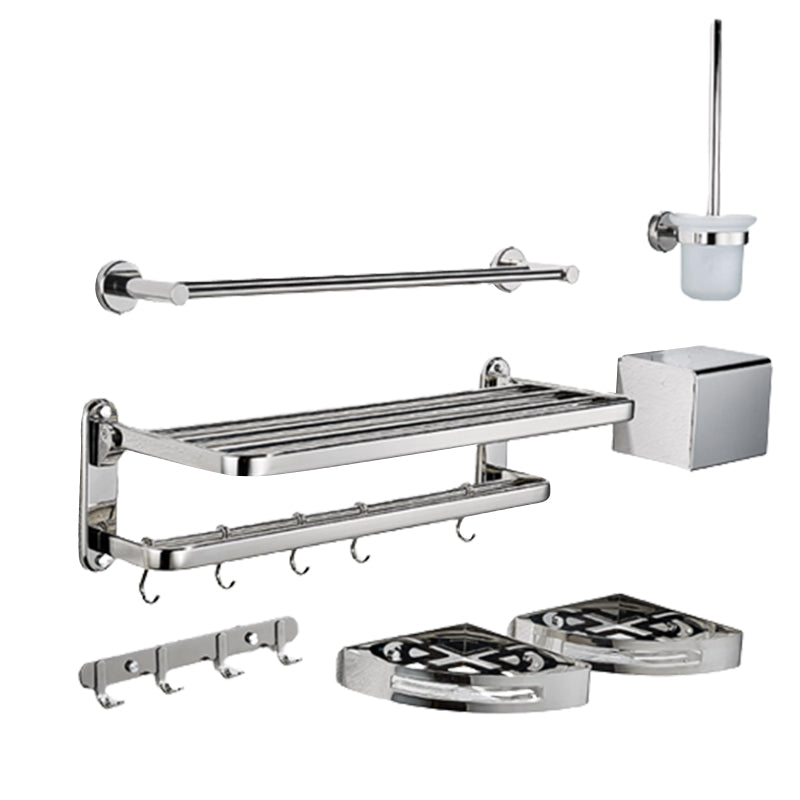 Modern Bath Hardware Set Stainless Steel Bath Shelf Paper Holder Bathroom Accessory Kit