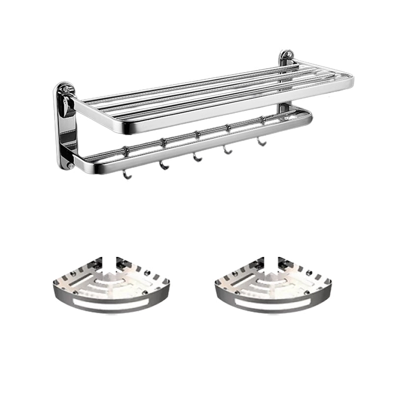 Modern Bath Hardware Set Stainless Steel Bath Shelf Paper Holder Bathroom Accessory Kit