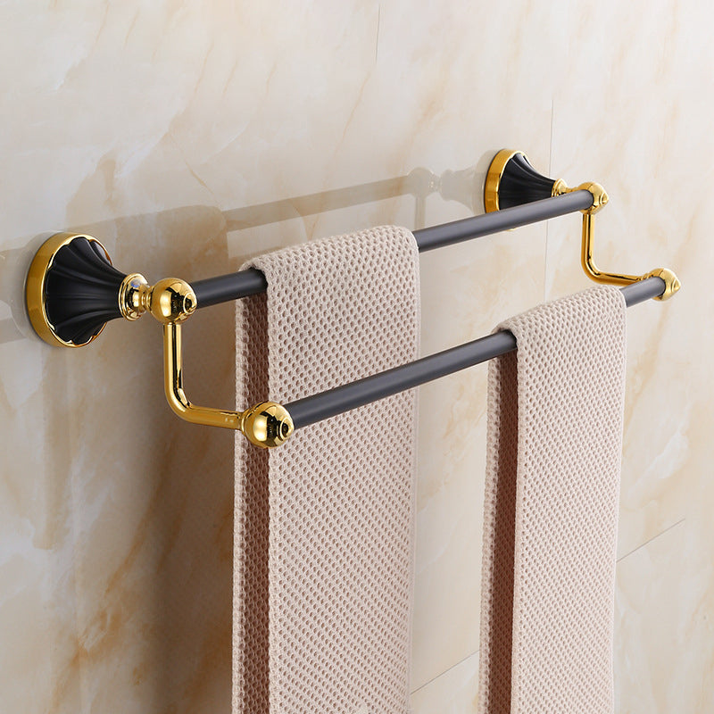 Traditional Bathroom Accessory Kit Towel Bar Bath Shelf Black Bath Hardware Set