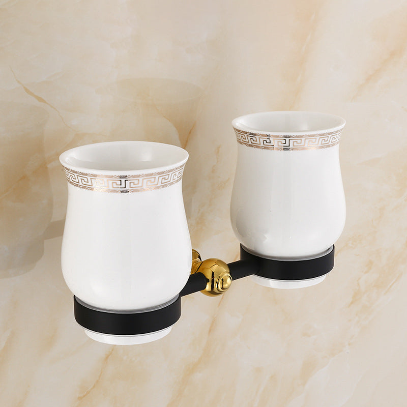 Traditional Bathroom Accessory Kit Towel Bar Bath Shelf Black Bath Hardware Set