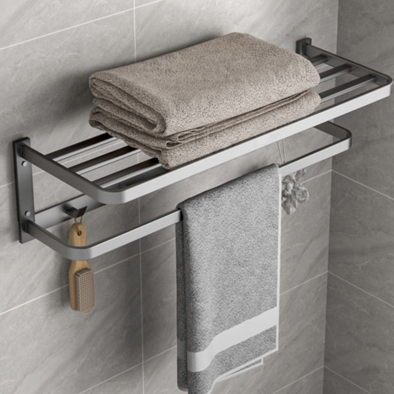 Modern Grey Bath Hardware Set Towel Bar Paper Holder Bathroom Accessory Kit