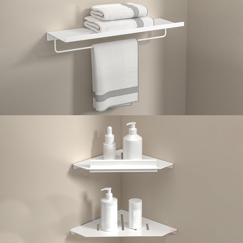 Modern White Bath Hardware Set Bath Shelf Paper Holder Bathroom Accessory Kit