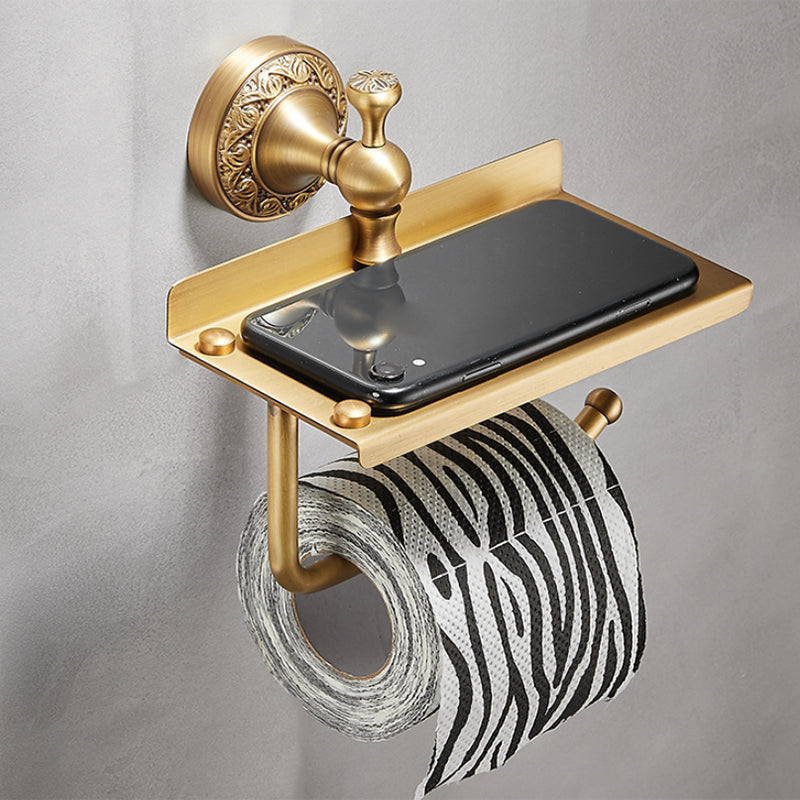 Modern Bathroom Accessory Kit Paper Holder Bath Shelf Gold Bath Hardware Set