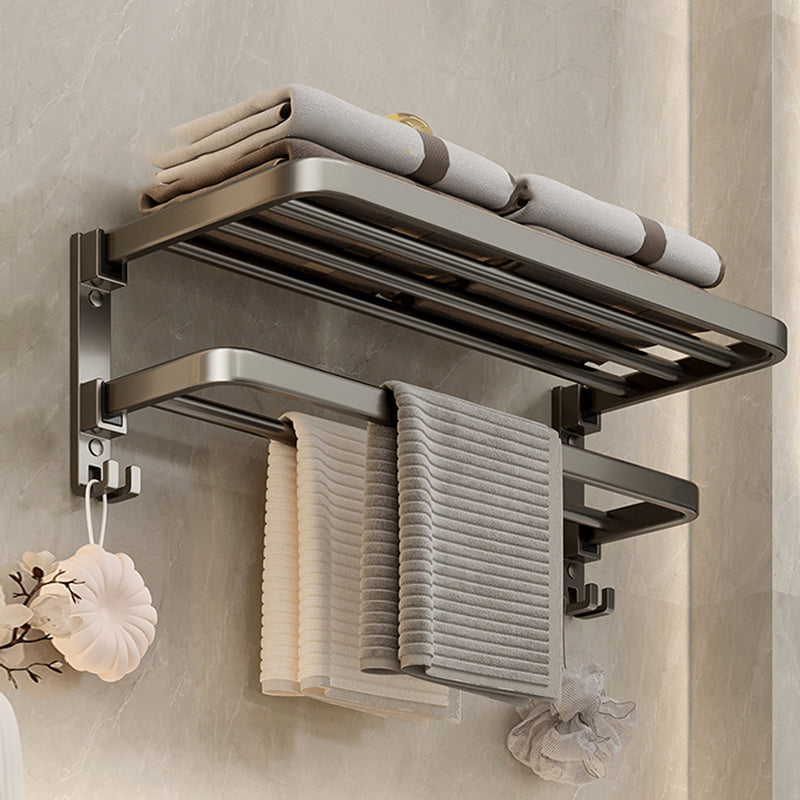 Modern Bath Hardware Set Grey Bath Shelf Paper Holder Bathroom Set
