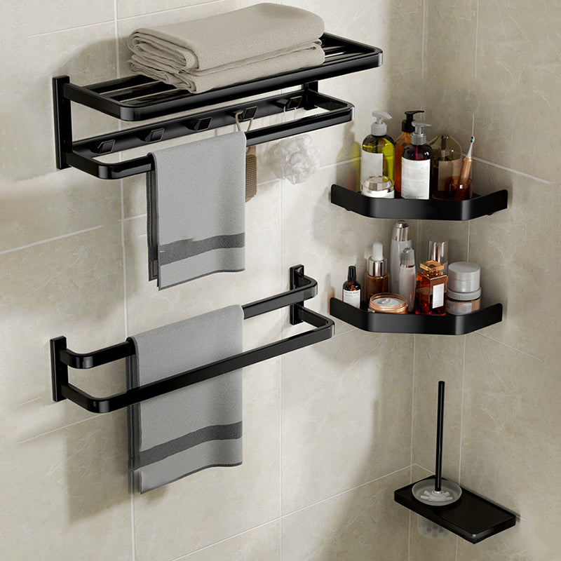 Modern Bathroom Set Towel Bar Paper Holder Black Bathroom Accessory Kit
