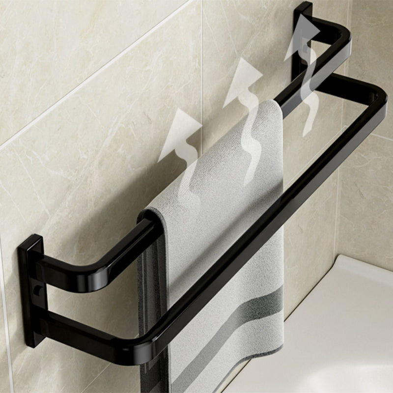 Modern Bathroom Set Towel Bar Paper Holder Black Bathroom Accessory Kit