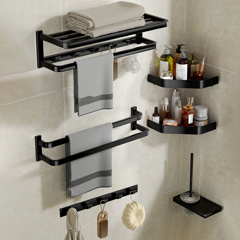Modern Bathroom Set Towel Bar Paper Holder Black Bathroom Accessory Kit