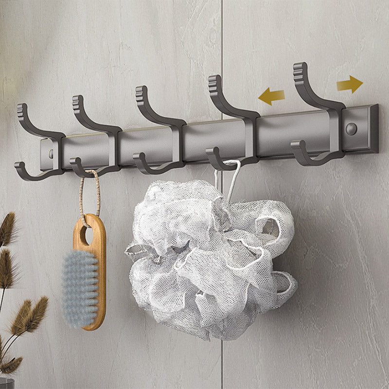 Modern Bath Hardware Set Towel Bar Paper Holder Grey Bathroom Accessory Kit