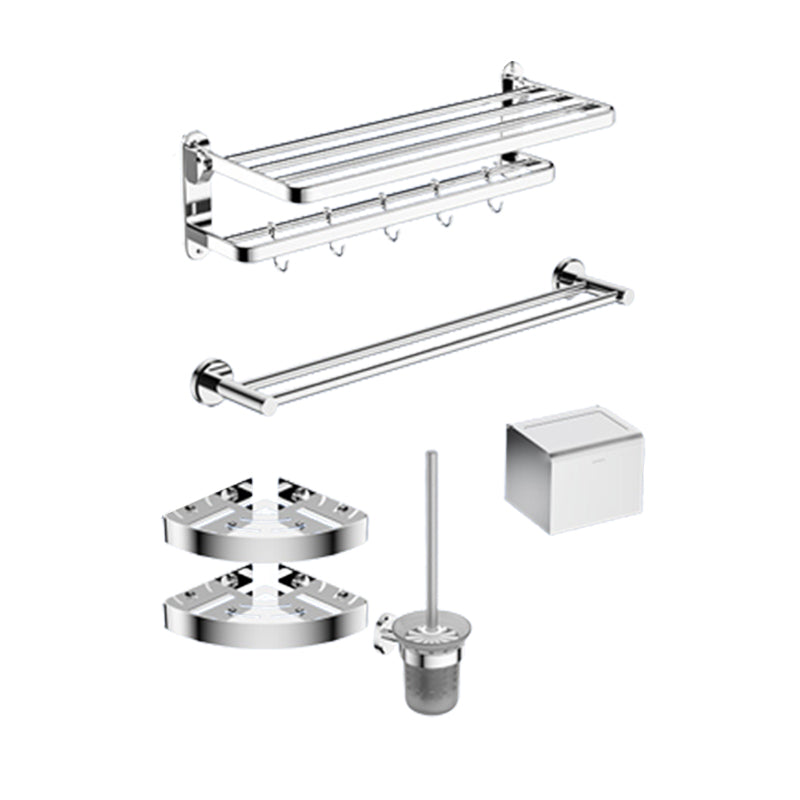 Modern Bathroom Accessory Kit Bath Shelf Stainless Towel Bar Steel Bathroom Set