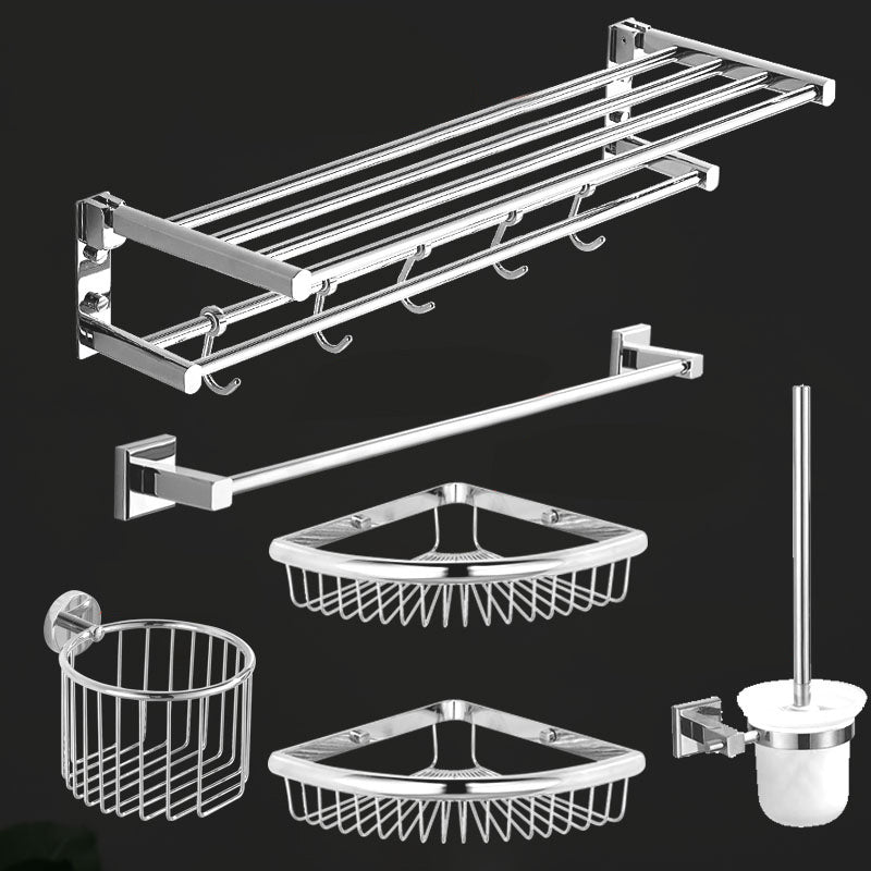 Traditional Brass Bathroom Accessory Set Polished Metal Bathroom Hardware