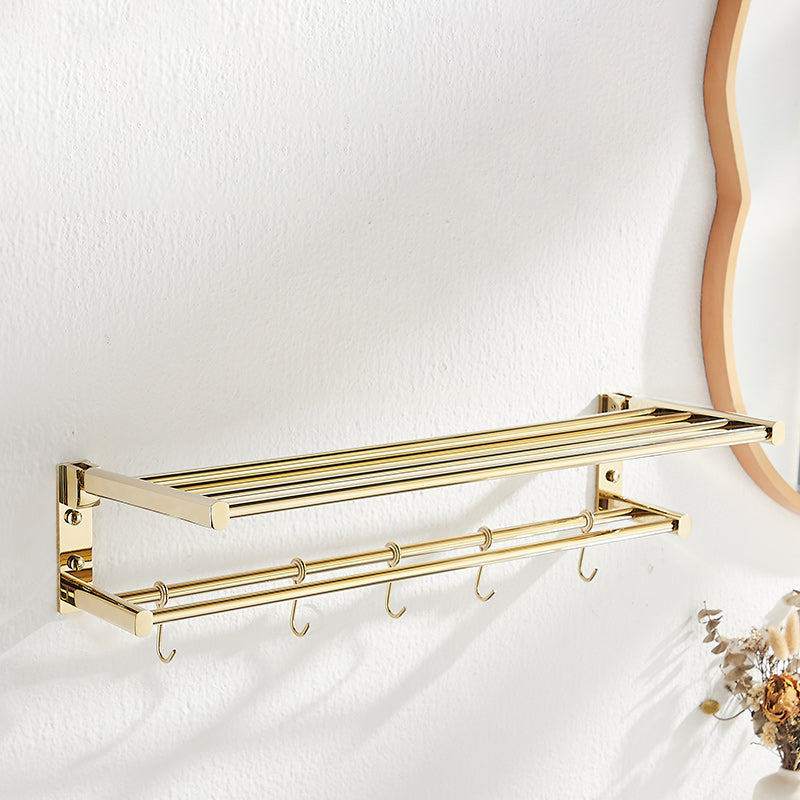 Traditional Brass Bathroom Accessory Set Polished Metal Bathroom Hardware