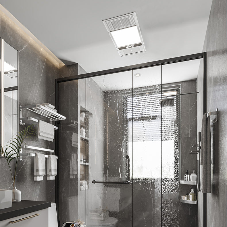 7 Piece Bathroom Accessory Set Modern Aluminum Bathroom Set in Silver