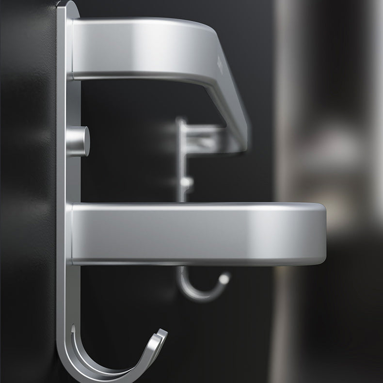 7 Piece Bathroom Accessory Set Modern Aluminum Bathroom Set in Silver