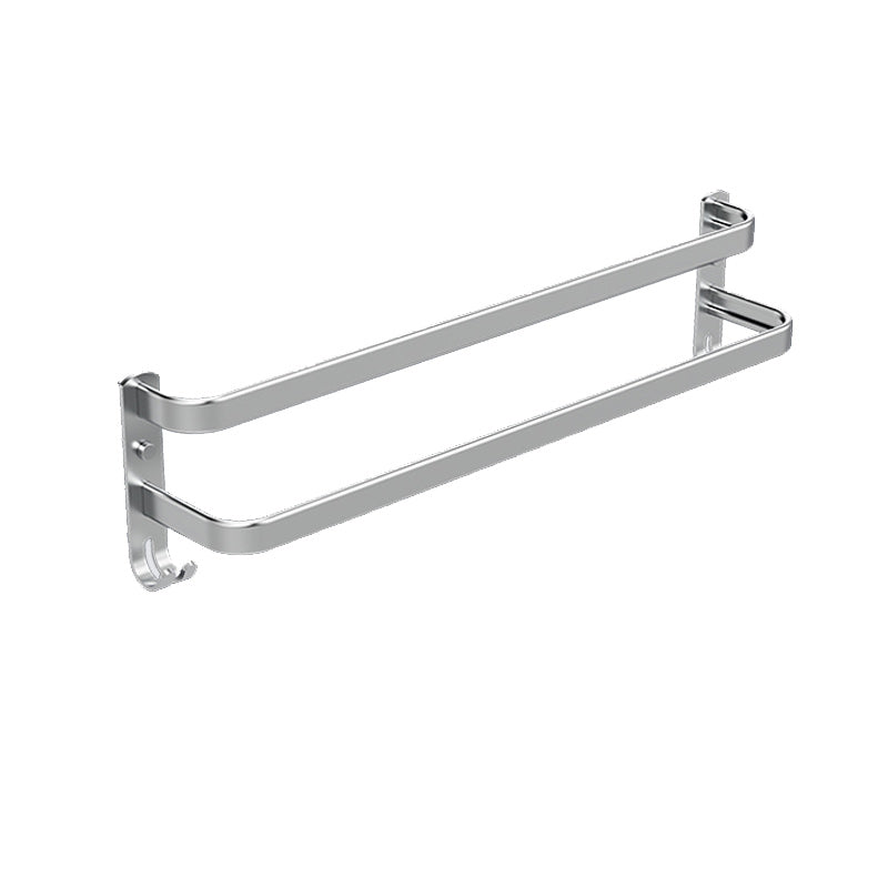 7 Piece Bathroom Accessory Set Modern Aluminum Bathroom Set in Silver