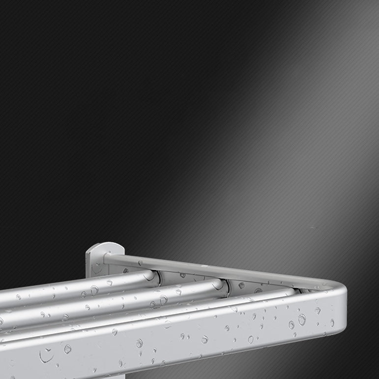 7 Piece Bathroom Accessory Set Modern Aluminum Bathroom Set in Silver