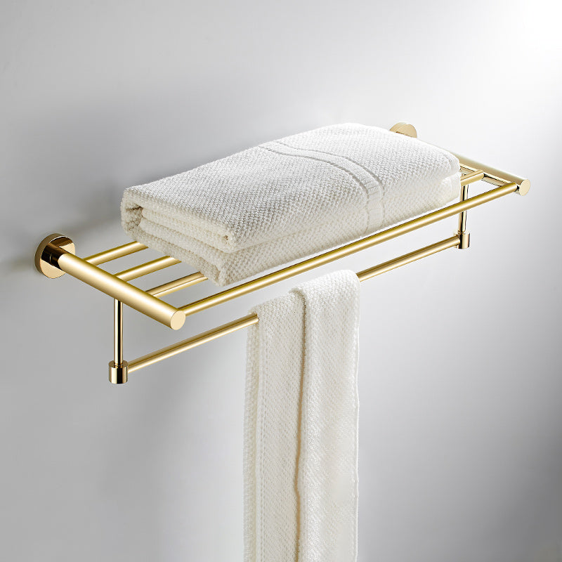 4 Piece Traditional Bathroom Accessory Set Brass Bathroom Set in Matte Gold