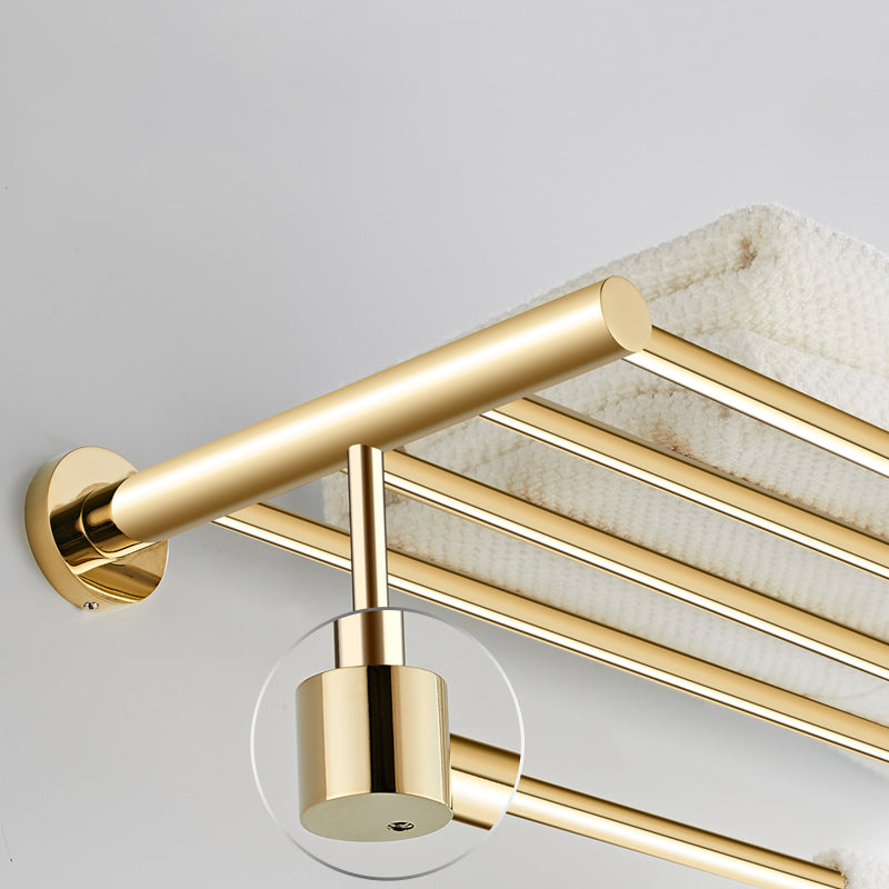 4 Piece Traditional Bathroom Accessory Set Brass Bathroom Set in Matte Gold