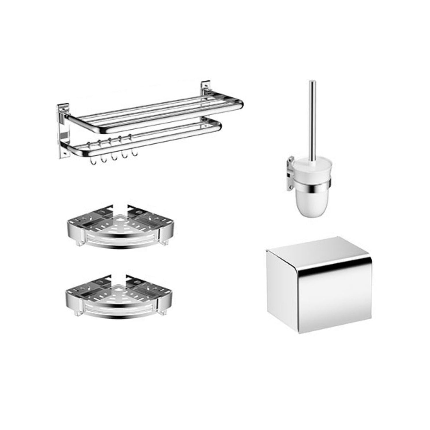 Modern Bathroom Accessory as Individualor as a Set Polished Chrome Bathroom Set