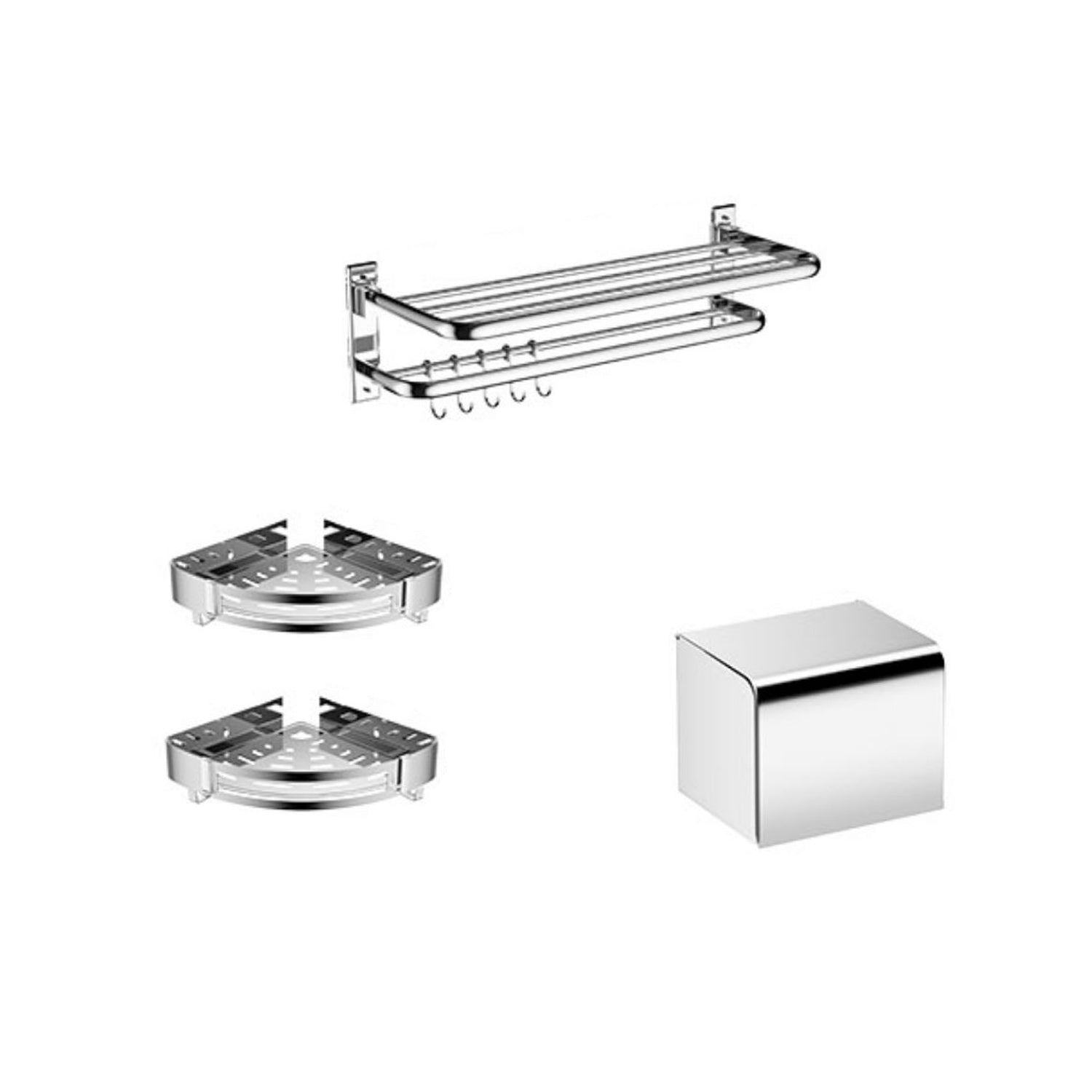 Modern Bathroom Accessory as Individualor as a Set Polished Chrome Bathroom Set