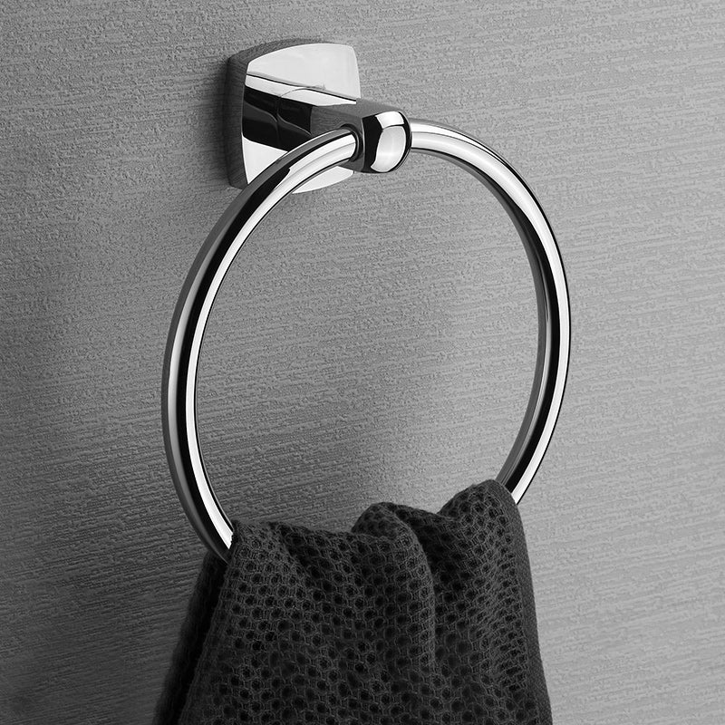 Polished Chrome Modernism Bathroom Accessory Set Bath Shelf/ Towel Bar/Robe Hooks Included