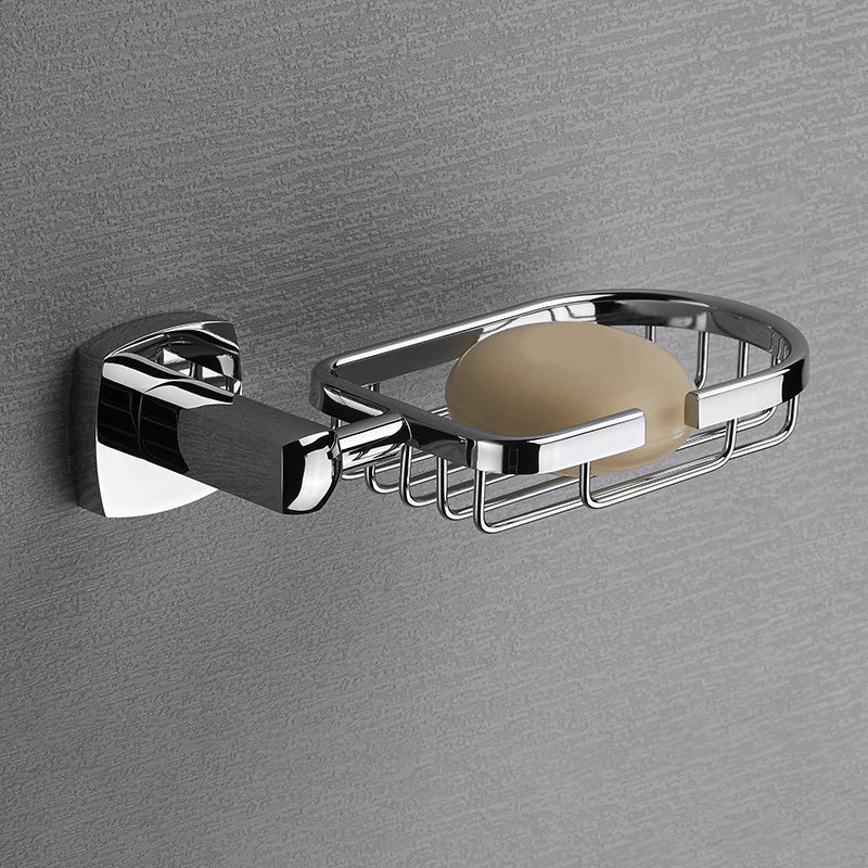 Polished Chrome Modernism Bathroom Accessory Set Bath Shelf/ Towel Bar/Robe Hooks Included