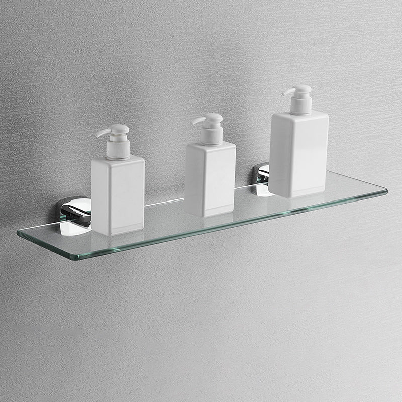 Polished Chrome Modernism Bathroom Accessory Set Bath Shelf/ Towel Bar/Robe Hooks Included