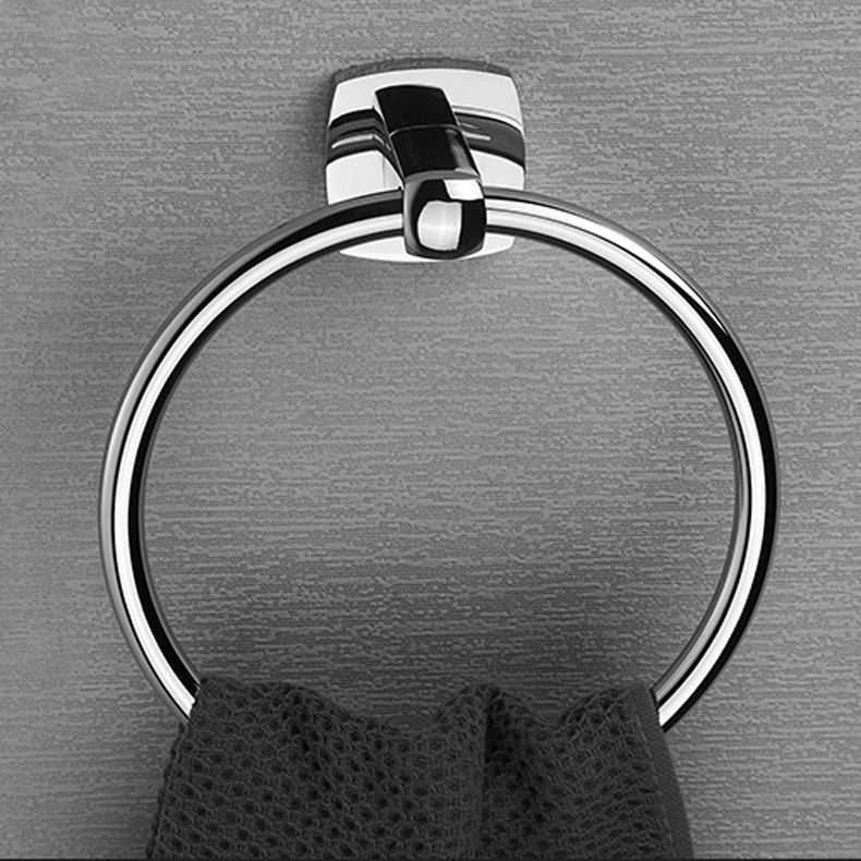 Polished Chrome Modernism Bathroom Accessory Set Bath Shelf/ Towel Bar/Robe Hooks Included