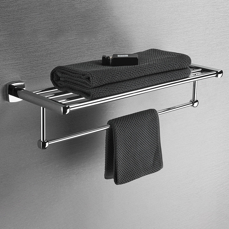Polished Chrome Modernism Bathroom Accessory Set Bath Shelf/ Towel Bar/Robe Hooks Included