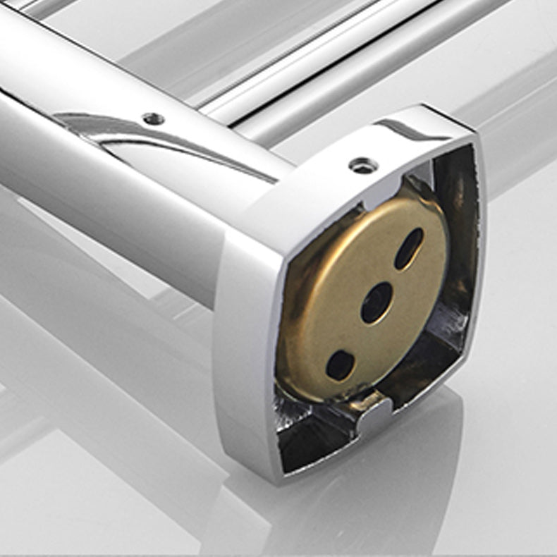 Polished Chrome Modernism Bathroom Accessory Set Bath Shelf/ Towel Bar/Robe Hooks Included