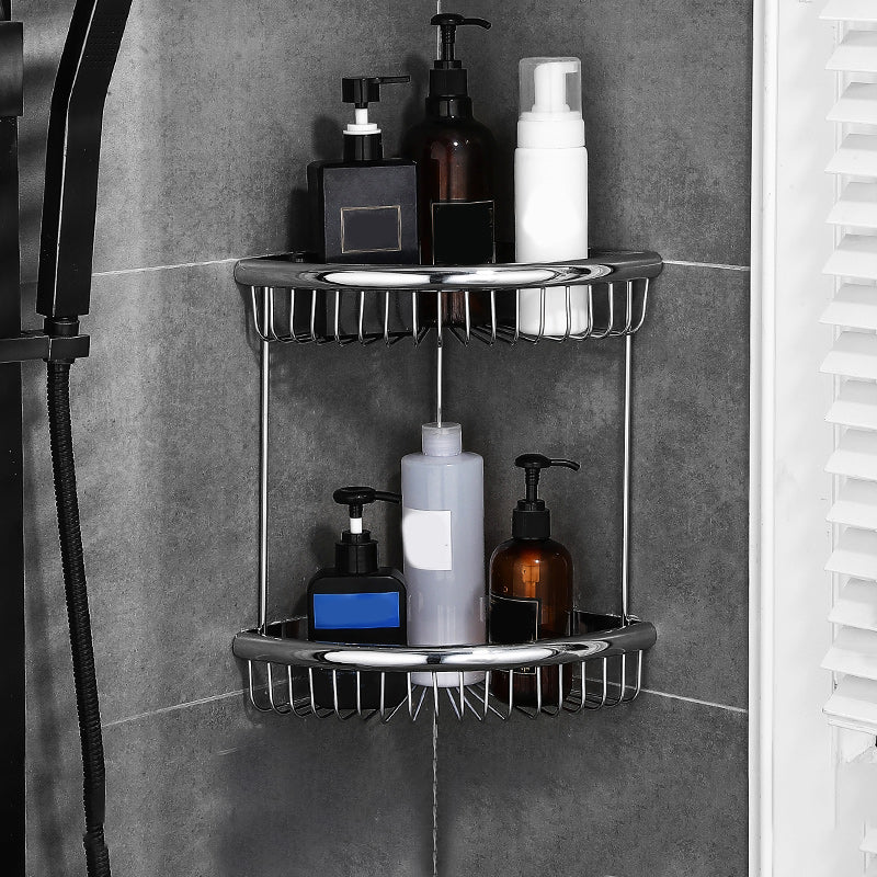 Polished Chrome Modernism Bathroom Accessory Set Bath Shelf/ Towel Bar/Robe Hooks Included